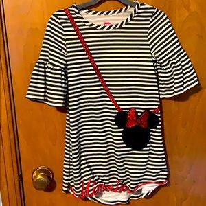 DisneyMinnie Mouse embroidered-bottom dress Sz 5